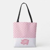 Roze Canvas tas voor All-Over Print Pig (Achterkant)