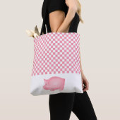 Roze Canvas tas voor All-Over Print Pig (Dichtbij)