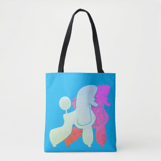 Roze Canvas tas voor moderne illustratie met roest (Voorkant)