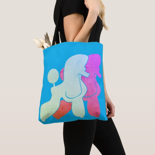 Roze Canvas tas voor moderne illustratie met roest (Dichtbij)
