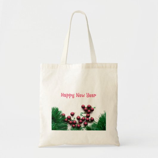 Roze Canvas tassen voor kerst Bauble (Voorkant)