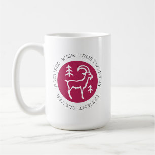 Roze Capricorn Zodiac Star Sign Personality Trait Koffiemok