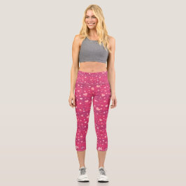 Roze capris met hoog wasgehalte
