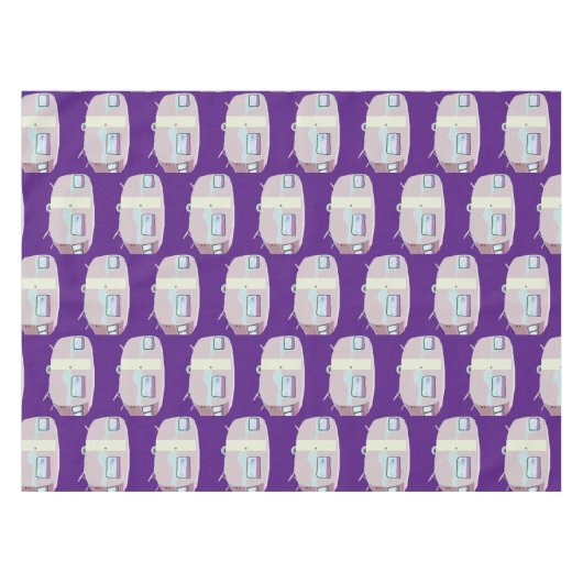 Roze caravan tafelkleed (Voorkant (Horizontaal))