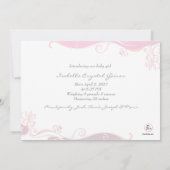 Roze Caress Foto Geboorteaankondiging Aankondiging (Achterkant)
