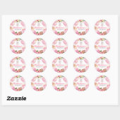 Roze carnaval Birthday Sticker (Vel)