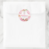 Roze carnaval Birthday Sticker (Tas)