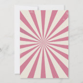 Roze Carnaval Carrousel Meisje Eerste Verjaardag C Kaart (Achterkant)