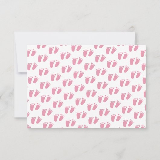 Roze carnaval Circus Baby shower Bedankkaart (Achterkant)