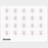 Roze carnaval Circus Baby shower Sticker (Vel)