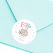Roze carnaval Circus Baby shower Sticker