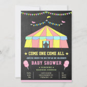 Roze carnaval Circus Girls Baby shower Kaart (Voorkant)