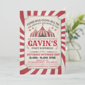 Roze Carnaval Verjaardagsviering Grote Top Feest Kaart (Staand voorkant)