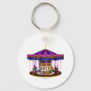 Roze Carousel Sleutelhanger