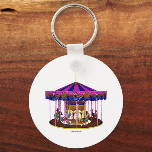 Roze Carousel Sleutelhanger (Voorkant)