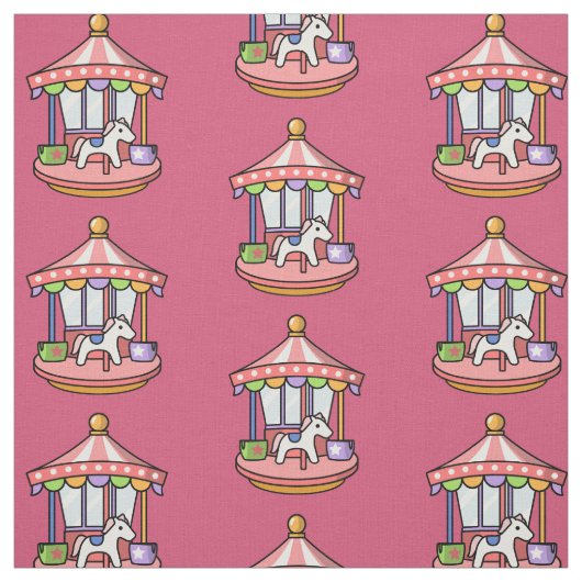 Roze Carousel Stof (Swatch)