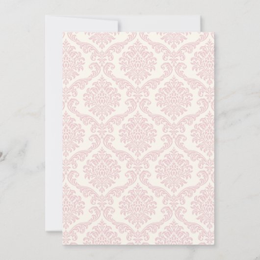 Roze Carriage Princess Sprookje Baby shower Kaart (Achterkant)