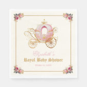 Roze Carriage Princess Sprookje Baby shower Servet (Voorkant)