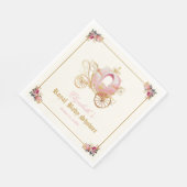 Roze Carriage Princess Sprookje Baby shower Servet (Hoek)