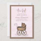  roze carriage QR Code Social Media Kaart (Voorkant)