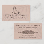 Roze carrosserie-spoelvormer visitekaartje (Voorkant / Achterkant)