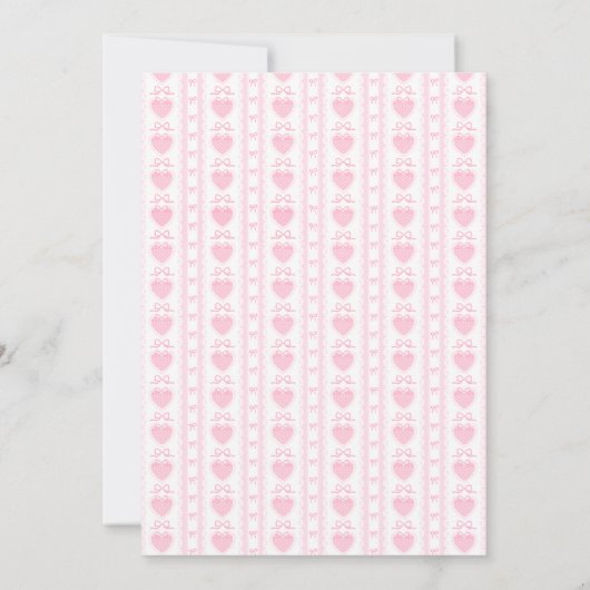 Roze  Carrousel- Baby shower Uitnodiging (Achterkant)