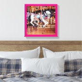 Roze Carrousel Paard op de draaimolen Canvas Afdruk (Insitu (Slaapkamer))
