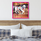 Roze Carrousel Paard op de draaimolen Canvas Afdruk (Insitu (Slaapkamer))