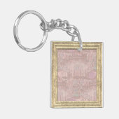 Roze Carrousel Paarden Sleutelhanger (Voorkant Links)