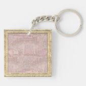 Roze Carrousel Paarden Sleutelhanger (Achterkant)