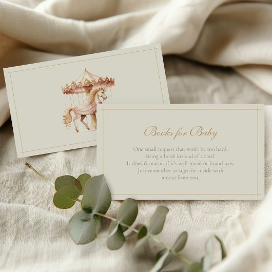  Roze Carrousel Paardenboeken voor Baby Informatiekaartje