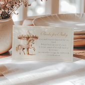 Roze Carrousel Paardenboeken voor Baby Informatiekaartje