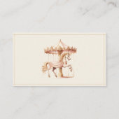  Roze Carrousel Paardenboeken voor Baby Informatiekaartje (Achterkant)