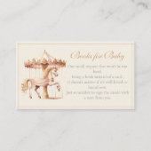  Roze Carrousel Paardenboeken voor Baby Informatiekaartje (Voorkant)