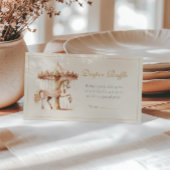  Roze Carrousel Paardenluier Raffle Informatiekaartje