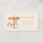  Roze Carrousel Paardenluier Raffle Informatiekaartje (Voorkant)