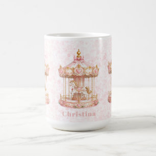 Roze Carrousel Prinses Verjaardagsfeestje  Koffiemok