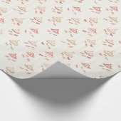 Roze  Carrousel Verpakkingsdocument Cadeaupapier (Hoek)