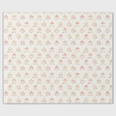 Roze  Carrousel Verpakkingsdocument Cadeaupapier (Vlak)