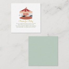 Roze carrouselboeken voor de Kaart van de Baby-beh Notitiekaartje