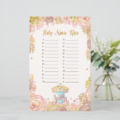 Roze Carrouselnaam Baby Race (Staand voorkant)