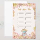 Roze Carrouselnaam Baby Race (Voorkant / Achterkant)