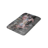 Roze carrouselpaard badmat (Gekanteld)