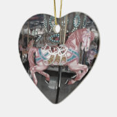 Roze carrouselpaard keramisch ornament (Links)