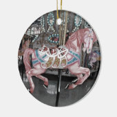 Roze carrouselpaard keramisch ornament (Links)