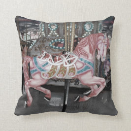 Roze carrouselpaard kussen