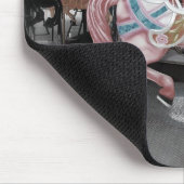 Roze carrouselpaard muismat (Hoek)