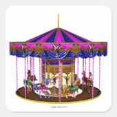 Roze Carrouselplein Stickers (Voorkant)