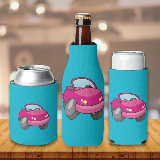 Roze Cartoon Auto Flesjeskoeler