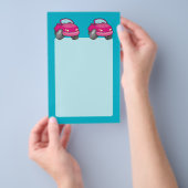 Roze Cartoon Auto Flyer (Hand)